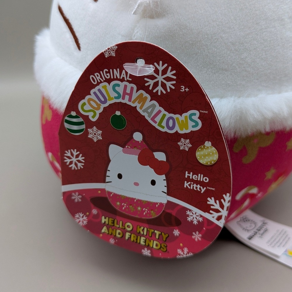 Hello Kitty Sanrio‎ 8" Squishmallow Gingerbread Christmas Plush With Hanging Tag - Picture 8 of 8